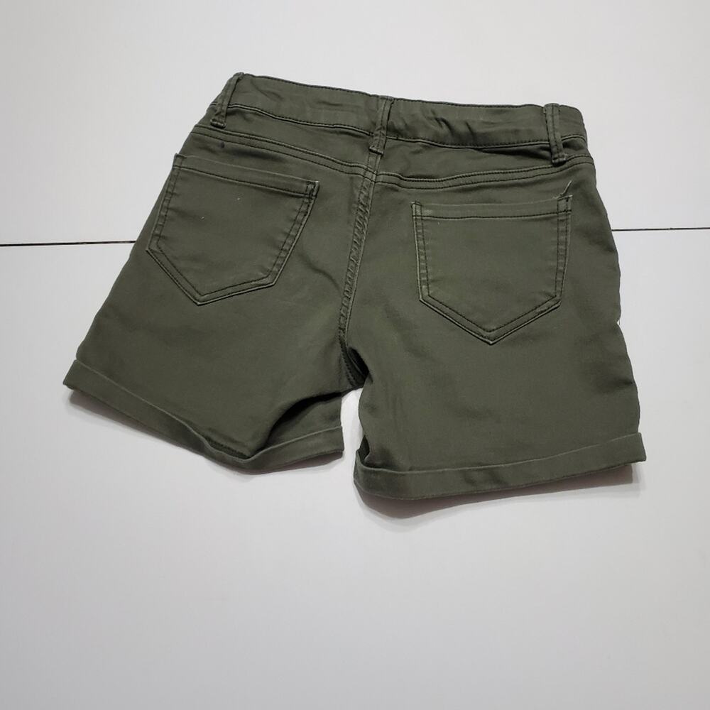 Mudd Shorts Girls Size 14 Green High Waisted Button Fly‎ Comfort Stretch Bottoms - Picture 4 of 4